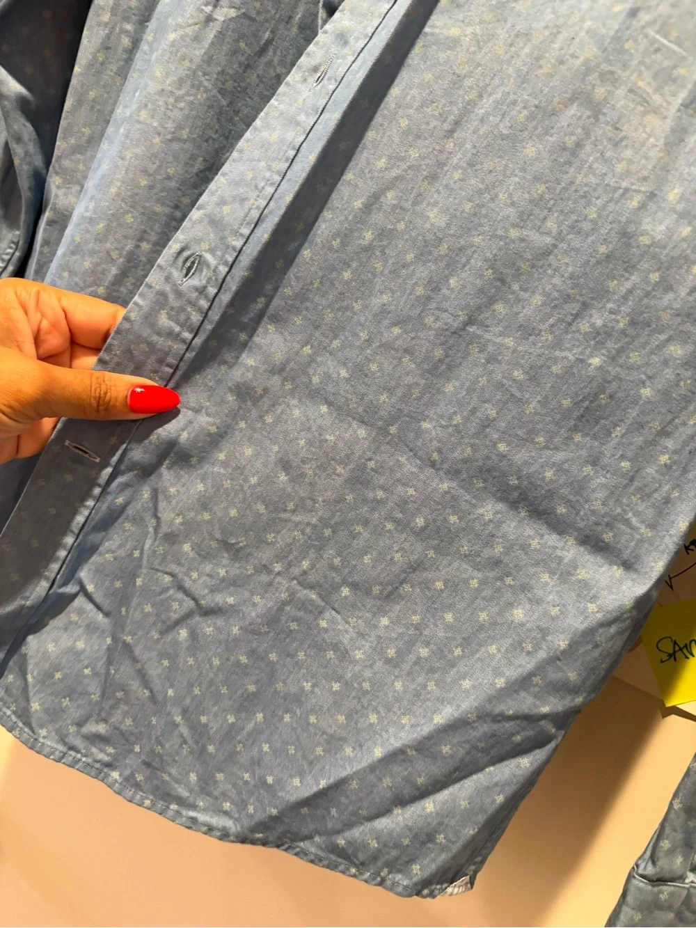 Men's Light Blue Button-Down Cotton Shirt